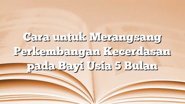 Cara untuk Merangsang Perkembangan Kecerdasan pada Bayi Usia 5 Bulan