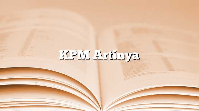 KPM Artinya